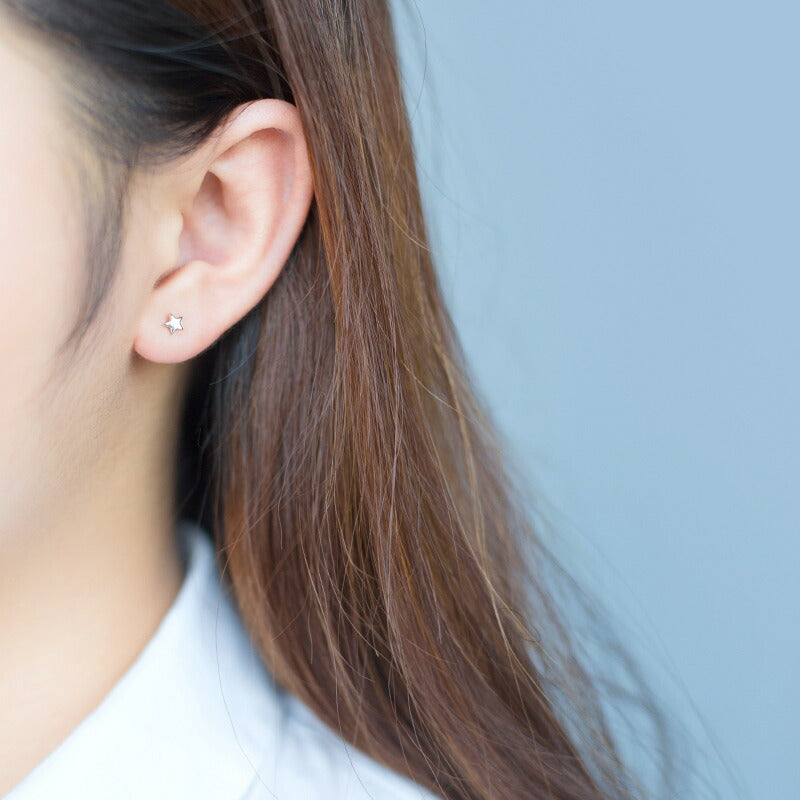 ピアス 星 小さい 月 シンプル 軟骨 金属アレルギー シルバー 小さめ ミニ シルバー925芯 アレルギー対応 20G 仕事用 小さいピアス 星ピアス つけっぱなしピアス シンプルピアス セカンドピアス 軟骨ピアス アレルギー対応ピアス 仕事