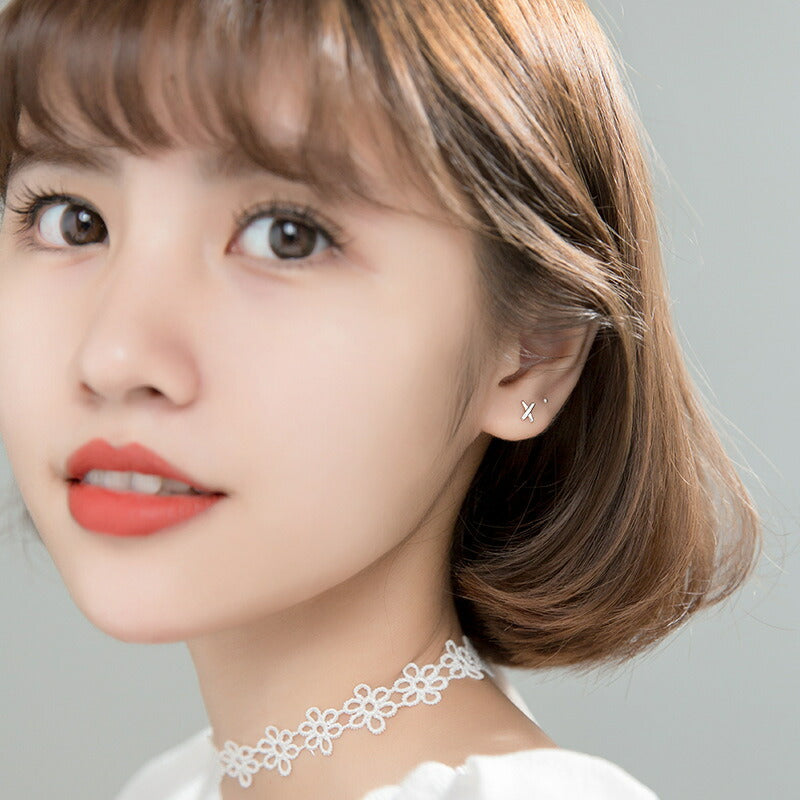 ピアス クロス 小さい シンプル 軟骨 金属アレルギー シルバー 小さめ ミニ シルバー925 アレルギー対応 20G 仕事用 小さいピアス クロスピアス つけっぱなしピアス シンプルピアス セカンドピアス 軟骨ピアス アレルギー対応ピアス 仕事