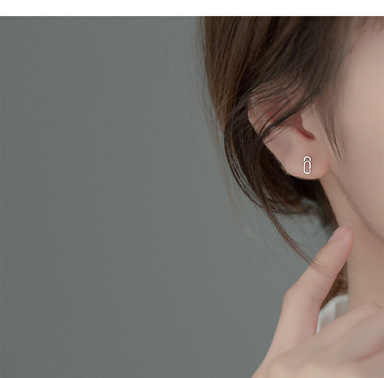 【クリップモチーフのかわいい文房具ピアス】 ピアス クリップ 小さい シンプル 軟骨 金属アレルギー シルバー 小さめ 20G 仕事用 小さいピアス クリップピアス つけっぱなしピアス シンプルピアス セカンドピアス 軟骨ピアス アレルギー対応ピアス 仕事