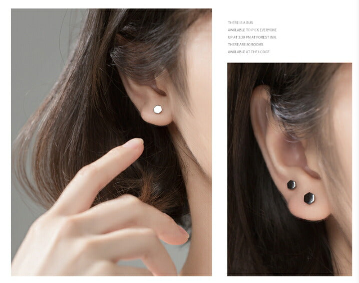 ピアス 六角 つけっぱなし 小さい シンプル 軟骨 金属アレルギー シルバー 小さめ ミニ シルバー925 アレルギー対応 20G 仕事用 小さいピアス 六角ピアス つけっぱなしピアス シンプルピアス セカンドピアス アレルギー対応ピアス 仕事