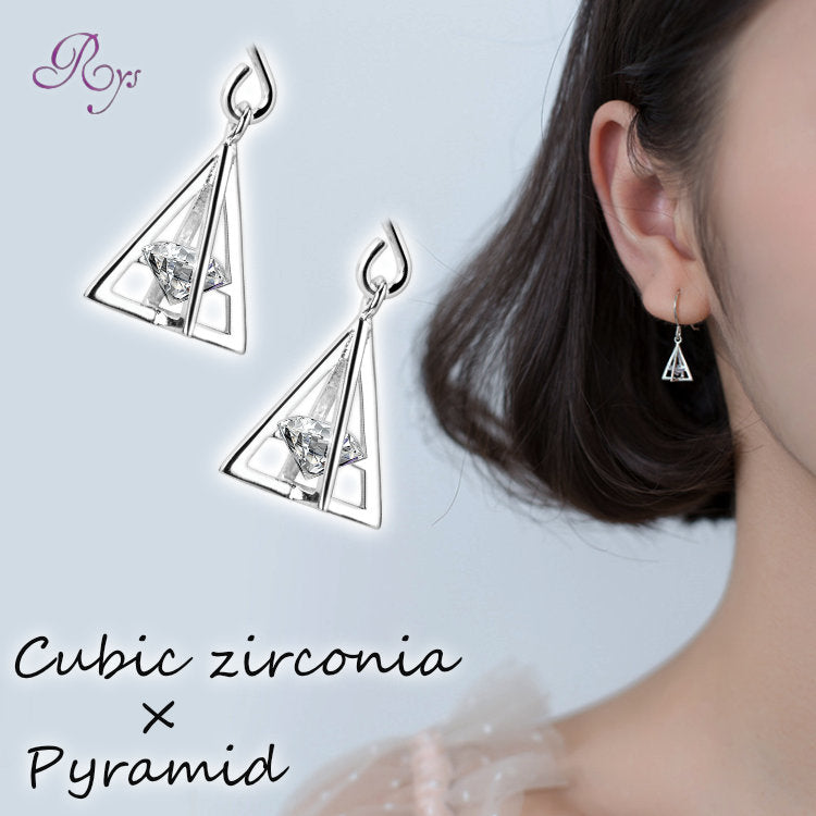 ピアス フック キュービックジルコニア 小さい 揺れる シンプル 軟骨 金属アレルギー シルバー 小さめ ミニ シルバー925 アレルギー対応 20G 仕事用 揺れるピアス ゆらゆらピアス フックピアス シンプルピアス アレルギー対応ピアス 仕事