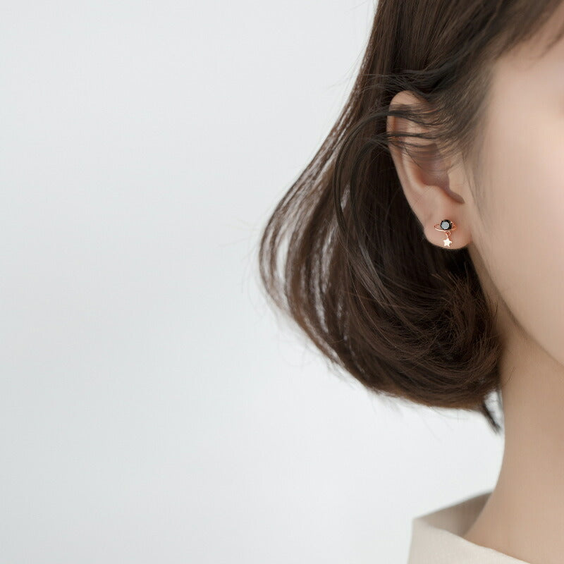 ピアス 宇宙 惑星 星 シンプル 軟骨 金属アレルギー シルバー 小さめ ミニ シルバー925 アレルギー対応 20G 仕事用 惑星ピアス 星ピアス 宇宙ピアス シンプルピアス セカンドピアス 軟骨ピアス アレルギー対応ピアス 仕事