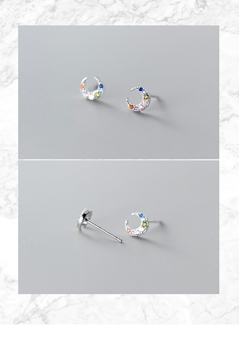 ピアス ムーン 小さい 月 シンプル 軟骨 金属アレルギー シルバー 小さめ ミニ シルバー925 アレルギー対応 20G 仕事用 ムーンピアス 月ピアス つけっぱなしピアス シンプルピアス セカンドピアス 軟骨ピアス アレルギー対応ピアス 仕事