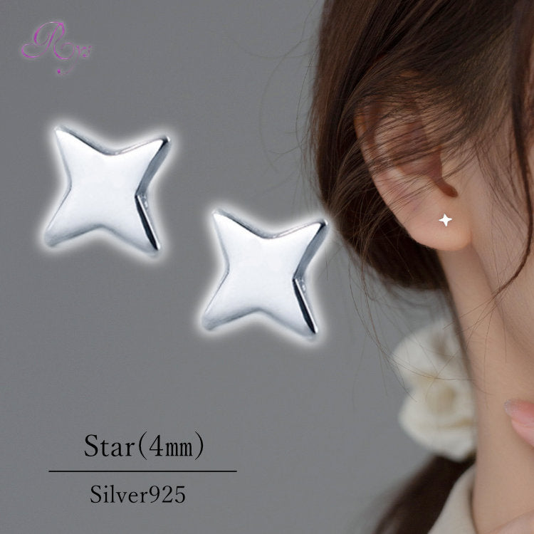ピアス つけっぱなし 小さい 星 スター シンプル 軟骨 金属アレルギー シルバー 小さめ ミニ シルバー999 アレルギー対応 20G 仕事用 星ピアス スターピアス つけっぱなしピアス シンプルピアス セカンドピアス アレルギー対応ピアス 仕事
