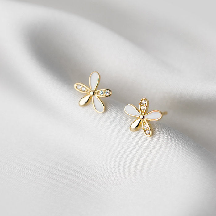 ピアス フラワー 花 ゴールド 20G シンプル 軟骨 金属アレルギー シルバー 小さめ ミニ シルバー925 アレルギー対応 仕事用 シンプルピアス セカンドピアス 軟骨ピアス 仕事