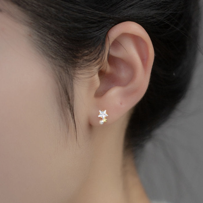 ピアス 星 スター 小さい シンプル 軟骨 金属アレルギー シルバー 小さめ ミニ シルバー925 アレルギー対応 20G 仕事用 小さいピアス シンプルピアス セカンドピアス 軟骨ピアス 仕事