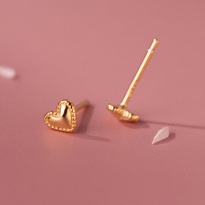ピアス ハート 小さい シンプル シルバー ゴールド 軟骨 金属アレルギー シルバー 小さめ ミニ シルバー925 アレルギー対応 20G 仕事用 小さいピアス シンプルピアス セカンドピアス 軟骨ピアス 仕事