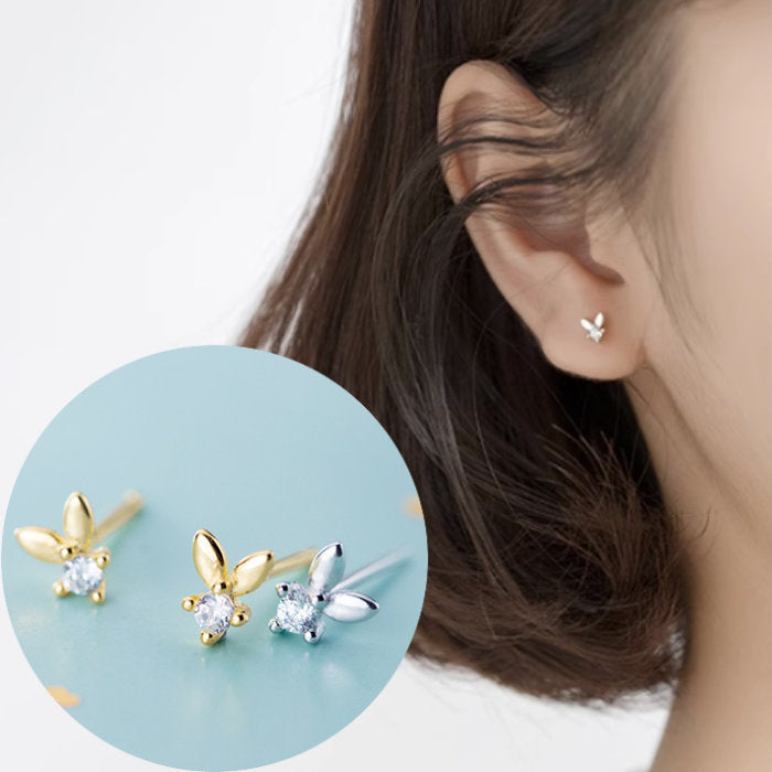 ピアス うさぎ ウサギ 小さい 兎 シンプル 軟骨 金属アレルギー シルバー 小さめ ミニ シルバー925 アレルギー対応 20G 仕事用 小さいピアス シンプルピアス セカンドピアス 軟骨ピアス 仕事