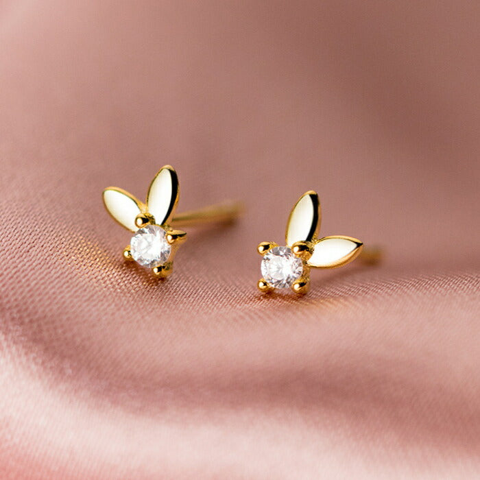 ピアス うさぎ ウサギ 小さい 兎 シンプル 軟骨 金属アレルギー シルバー 小さめ ミニ シルバー925 アレルギー対応 20G 仕事用 小さいピアス シンプルピアス セカンドピアス 軟骨ピアス 仕事