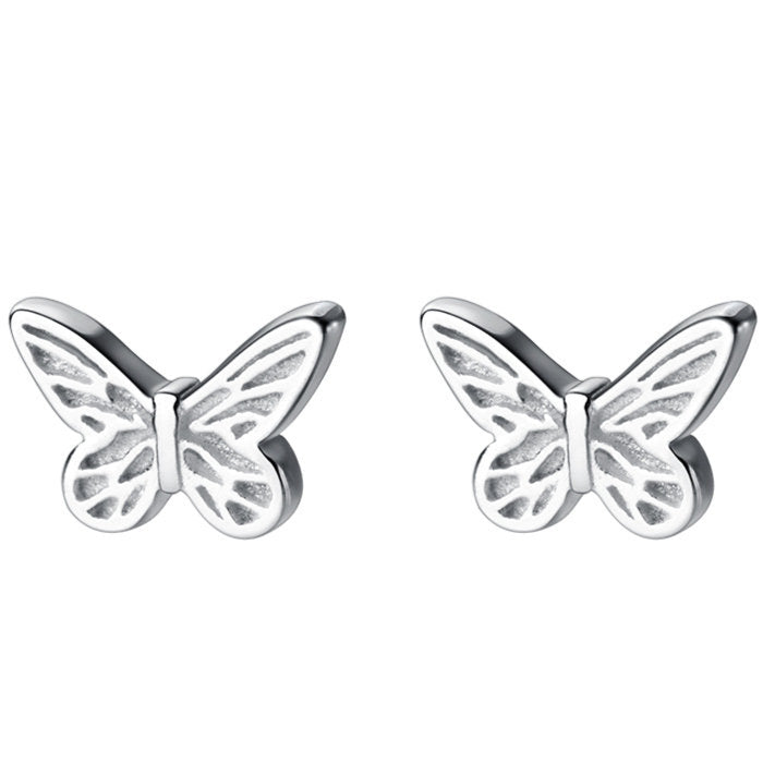 ピアス 蝶々 ちょうちょ 小さい シンプル 軟骨 金属アレルギー シルバー 小さめ ミニ シルバー925 アレルギー対応 20G 仕事用 小さいピアス シンプルピアス セカンドピアス 軟骨ピアス 仕事