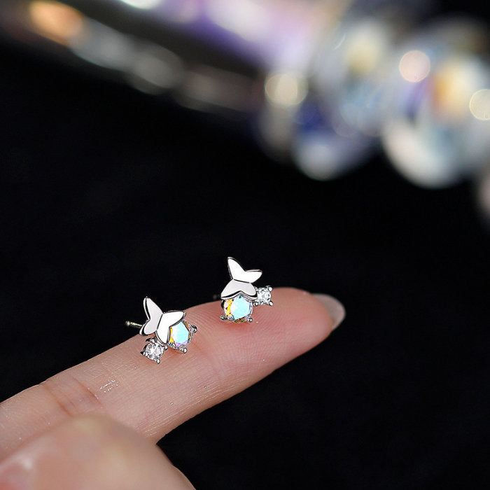 ピアス 蝶々 ちょうちょ 小さい シンプル 軟骨 金属アレルギー シルバー 小さめ ミニ シルバー925 アレルギー対応 20G 仕事用 小さいピアス シンプルピアス セカンドピアス 軟骨ピアス 仕事