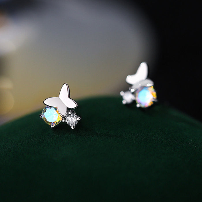 ピアス 蝶々 ちょうちょ 小さい シンプル 軟骨 金属アレルギー シルバー 小さめ ミニ シルバー925 アレルギー対応 20G 仕事用 小さいピアス シンプルピアス セカンドピアス 軟骨ピアス 仕事