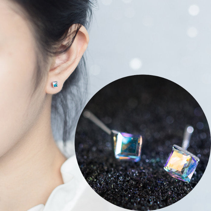ピアス スクエアストーン 小さい シンプル 軟骨 金属アレルギー シルバー 小さめ ミニ シルバー925 アレルギー対応 20G 仕事用 小さいピアス シンプルピアス セカンドピアス 軟骨ピアス 仕事