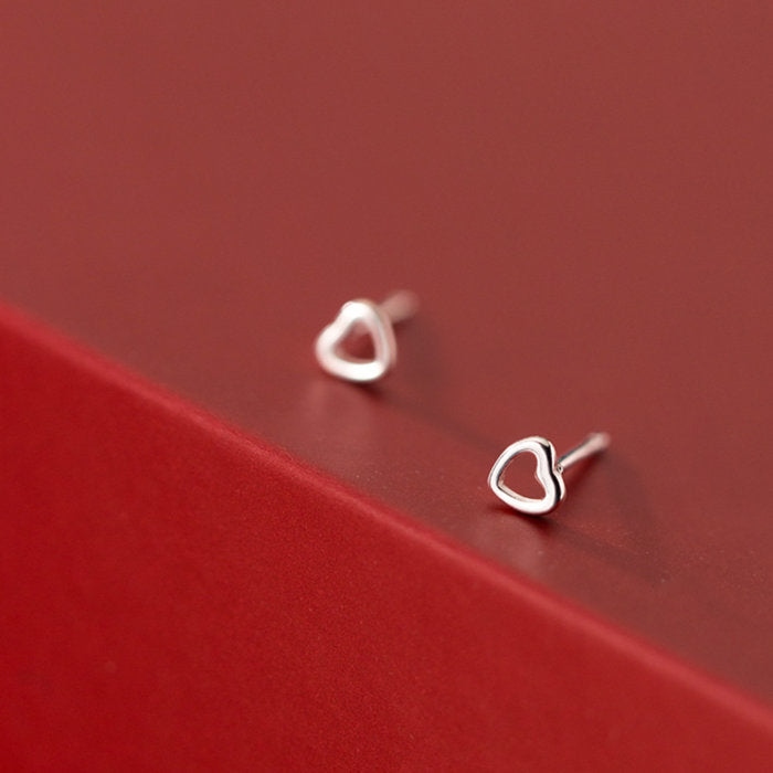 ピアス ハート 小さい シンプル 軟骨 金属アレルギー シルバー 小さめ ミニ シルバー925 アレルギー対応 20G 仕事用 小さいピアス シンプルピアス セカンドピアス 軟骨ピアス 仕事