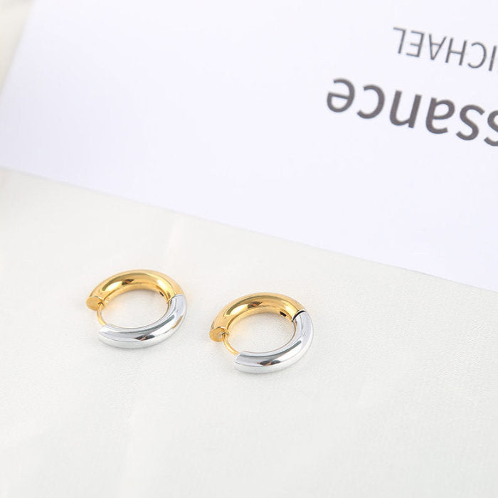 ピアス リング ステンレス フープ 1ピース シルバー ゴールド 太め メンズ シンプル 軟骨 金属アレルギー 小さめ 20G 小さいピアス シンプルピアス フープピアス 片耳