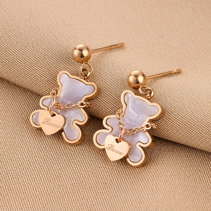 ピアス くま ベア 小さい ゴールド ローズ シンプル 軟骨 金属アレルギー 小さめ アレルギー対応 20G 仕事用 小さいピアス シンプルピアス セカンドピアス 軟骨ピアス 仕事