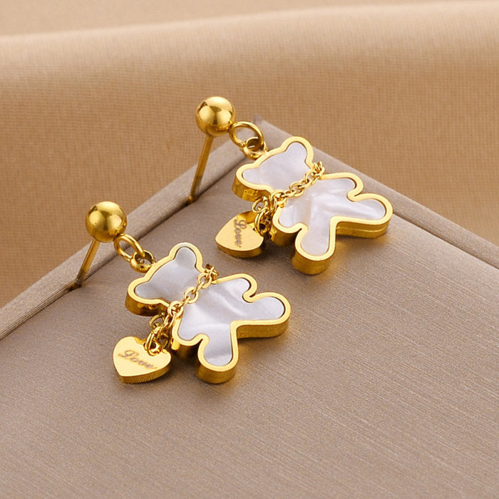 ピアス くま ベア 小さい ゴールド ローズ シンプル 軟骨 金属アレルギー 小さめ アレルギー対応 20G 仕事用 小さいピアス シンプルピアス セカンドピアス 軟骨ピアス 仕事