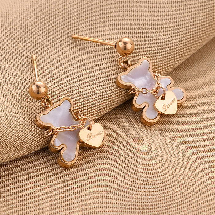 ピアス くま ベア 小さい ゴールド ローズ シンプル 軟骨 金属アレルギー 小さめ アレルギー対応 20G 仕事用 小さいピアス シンプルピアス セカンドピアス 軟骨ピアス 仕事