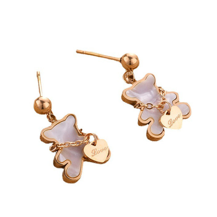 ピアス くま ベア 小さい ゴールド ローズ シンプル 軟骨 金属アレルギー 小さめ アレルギー対応 20G 仕事用 小さいピアス シンプルピアス セカンドピアス 軟骨ピアス 仕事