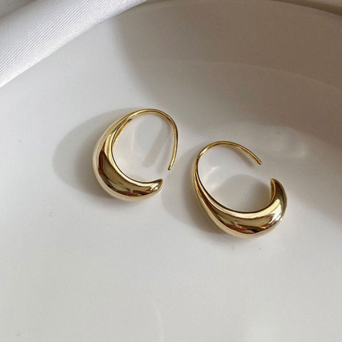 ピアス シルバー ゴールド フック 大きい 大きめ 20G 2ピース シンプルピアス フックピアス 韓国