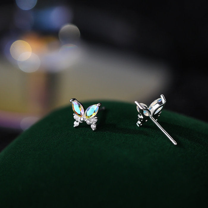 ピアス 蝶々 ちょうちょ 小さい シンプル 軟骨 金属アレルギー シルバー 小さめ ミニ シルバー925 アレルギー対応 20G 仕事用 小さいピアス シンプルピアス セカンドピアス 軟骨ピアス 仕事