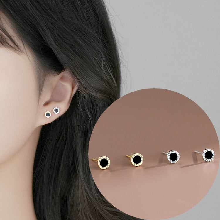 ピアス ローマ数字 クロック 時計 シルバー ゴールド 小さい シンプル 軟骨 金属アレルギー シルバー925 アレルギー対応 20G 仕事用 小さいピアス シンプルピアス セカンドピアス