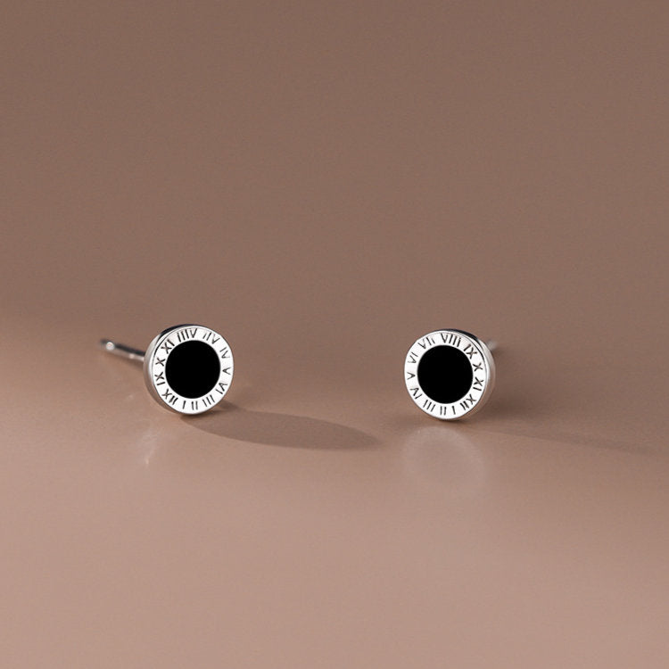 ピアス ローマ数字 クロック 時計 シルバー ゴールド 小さい シンプル 軟骨 金属アレルギー シルバー925 アレルギー対応 20G 仕事用 小さいピアス シンプルピアス セカンドピアス