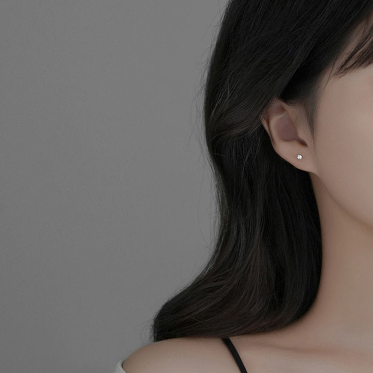 ピアス キュービックジルコニア 小さい シンプル 軟骨 金属アレルギー シルバー999 アレルギー対応 20G 仕事用 小さいピアス シンプルピアス セカンドピアス