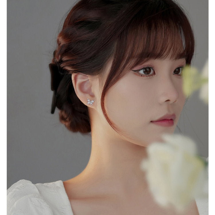 ピアス 蝶々 ちょうちょ ゴールド シルバー 小さい シンプル 軟骨 金属アレルギー シルバー999 アレルギー対応 20G 仕事用 小さいピアス シンプルピアス セカンドピアス