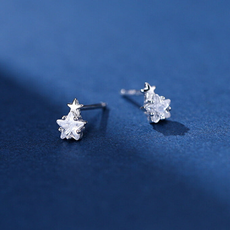 姉妹星のピアス シルバー ゴールド スター ピアス シルバー925 アレルギー対応 20G お星さま レディース 女性 星 小さい シンプル