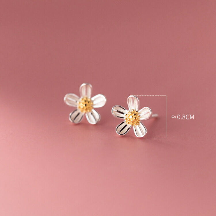 菊花のフラワーピアス 菊 シルバー925 フラワー 金属アレルギー ピアス シンプル アレルギー対応 シンプルピアス 菊花 フラワーピアス レディース 女性 かわいい お花