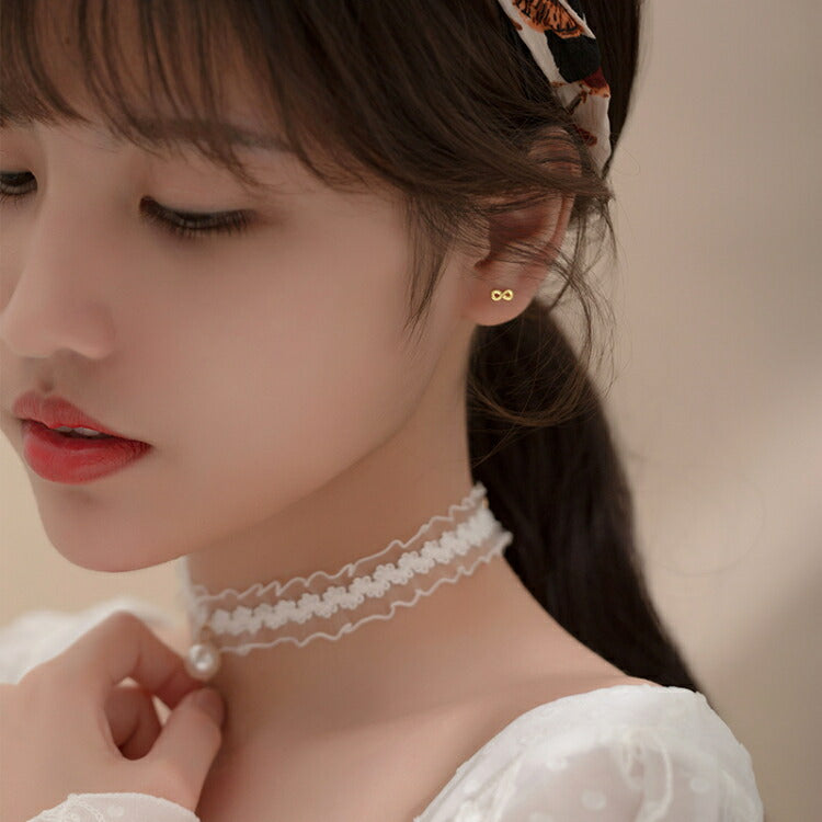 八の字モチーフのシルバーピアス シルバー925 アレルギー対応 スターリングシルバー ピアス シンプル モチーフ 八の字 8の字 無限 レディース メンズ シルバー ゴールド s925 金属アレルギー