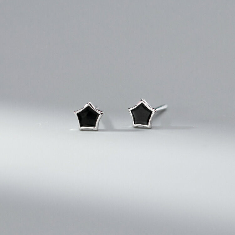 【選べる3種のシルバーピアス】 ハートピアス スターピアス スクエアピアス シルバー925 アレルギー対応 ピアス シンプル デザイン ブラック シルバー ハート スター スクエア 四角 星