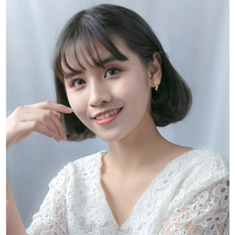 【二枚葉のゆらゆらピアス】 シルバー925 ピアス 葉っぱ 金属アレルギー対応 はっぱ 双葉 揺れる ゆらゆら キュービックジルコニア レディース 女性 シンプル