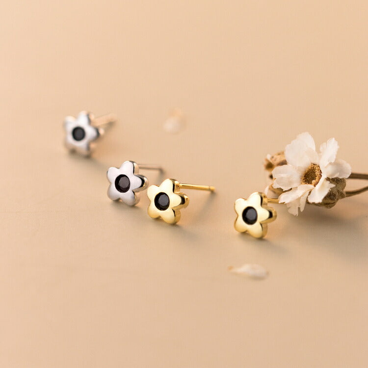 【小さいお花のピアス】 シルバー925 ピアス 金属アレルギー対応 20G 花 フラワー シルバー ゴールド シンプル 小さい 小さめ レディース 女性 かわいい