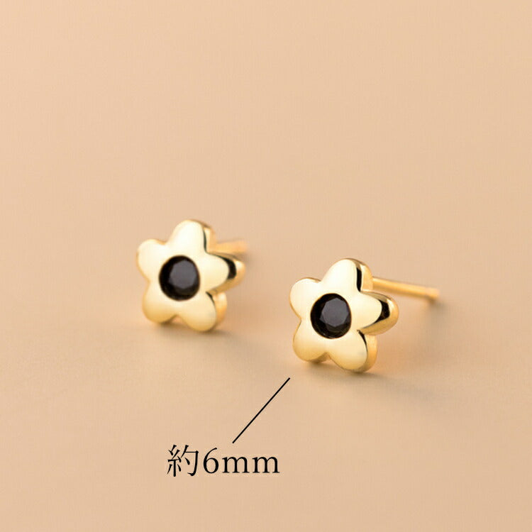 【小さいお花のピアス】 シルバー925 ピアス 金属アレルギー対応 20G 花 フラワー シルバー ゴールド シンプル 小さい 小さめ レディース 女性 かわいい