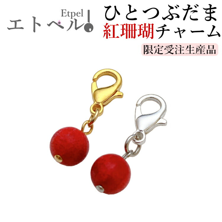 【幸せの紅珊瑚チャーム】 コーラルチャーム 赤珊瑚 マスクチャーム レッドコーラル チャーム アフリカサンゴ シルバー ゴールド アクセサリー キーホルダー 一粒