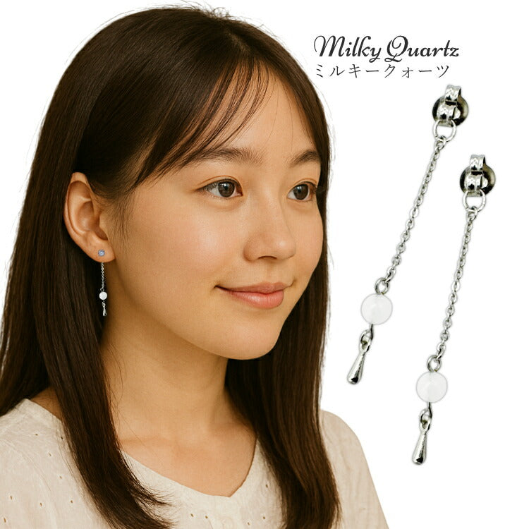 【耳の裏からも可愛くなれるピアスキャッチ】 揺れるピアスキャッチ 天然石 キュービックジルコニアピアス ピアスキャッチ ピアス ギフト プレゼント シルバー925 セット ローズクォーツ ミルキークォーツ アクアマリン アメジスト レッドアゲート 20G
