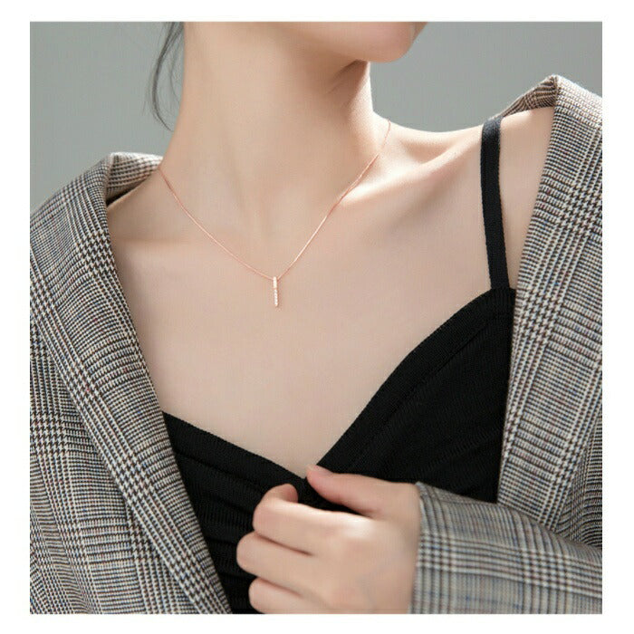 シンプルネックレス レディース シルバー925 Silver925 アレルギー対応 プレゼント ネックレス シンプル シルバー ピンクゴールド 小さめ デコルテ 重ね付け  上品 清楚 デイリー カジュアル フォーマル オフィス 女性
