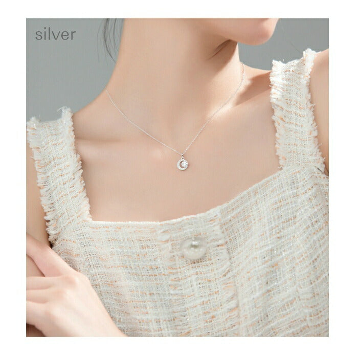 シンプルネックレス レディース シルバー925 Silver925 アレルギー対応 プレゼント ネックレス シンプル シルバー ゴールド 小さめ 華奢 重ね付け  上品 清楚 デイリー カジュアル フォーマル オフィス 大人 925 女性