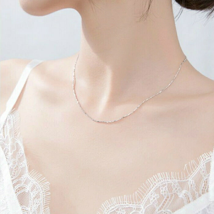 シンプルネックレス レディース シルバー925 Silver925 アレルギー対応 プレゼント ネックレス シンプル シルバー ゴールド 小さめ 華奢 重ね付け  上品 清楚 デイリー カジュアル フォーマル オフィス 大人 925 女性