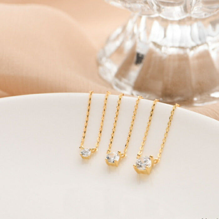 ネックレス レディース シルバー925 Silver925 キュービックジルコニア シルバーネックレス シルバー ゴールド ローズゴールド RYS 送料無料 ギフト 誕生日 プレゼント バレンタイン 彼女 妻