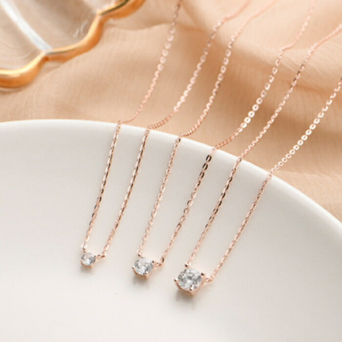 ネックレス レディース シルバー925 Silver925 キュービックジルコニア シルバーネックレス シルバー ゴールド ローズゴールド RYS 送料無料 ギフト 誕生日 プレゼント バレンタイン 彼女 妻