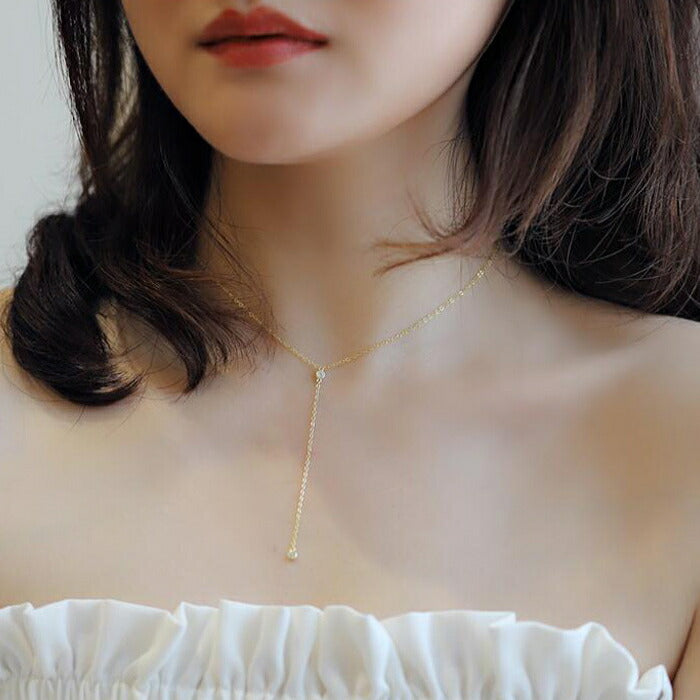 ネックレス レディース シルバー925 Silver925 キュービックジルコニア シルバーネックレス シルバー ゴールド RYS 送料無料 ギフト 誕生日 プレゼント バレンタイン 彼女 妻