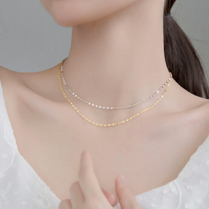 ネックレス レディース Silver925 シルバーネックレス シルバー ゴールド RYS 送料無料 ギフト 誕生日 プレゼント バレンタイン 彼女 妻