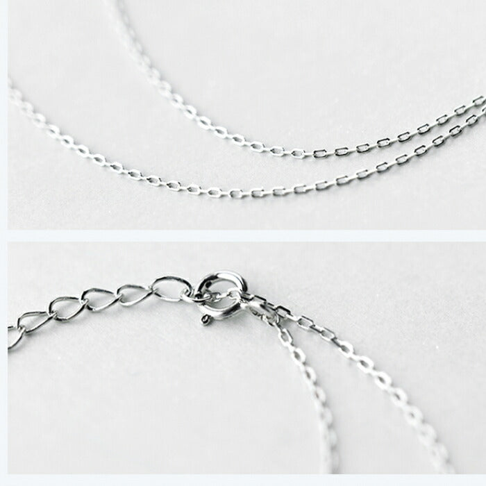 ネックレス レディース シルバー925 Silver925 キュービックジルコニア シルバーネックレス シルバー ローズゴールド RYS 送料無料 ギフト 誕生日 プレゼント バレンタイン 彼女 妻