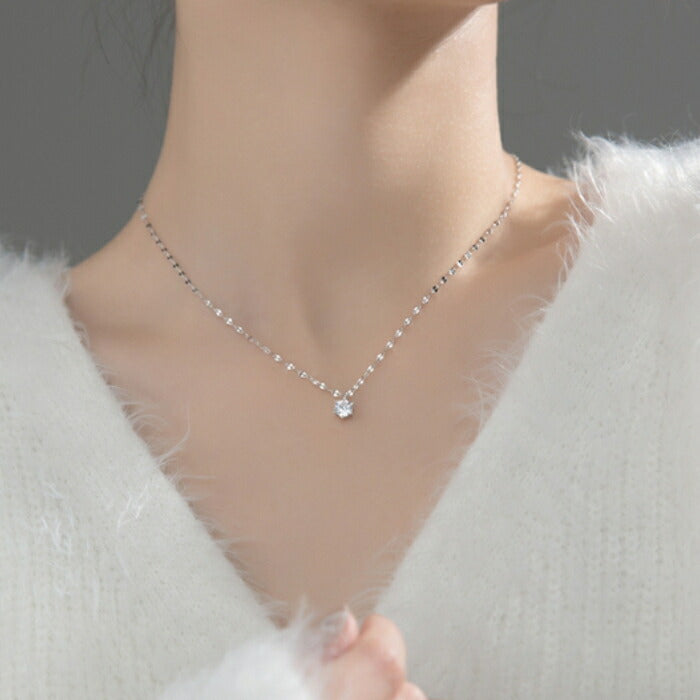 ネックレス レディース シルバー925 Silver925 キュービックジルコニア シルバーネックレス シルバー RYS 送料無料 ギフト 誕生日 プレゼント