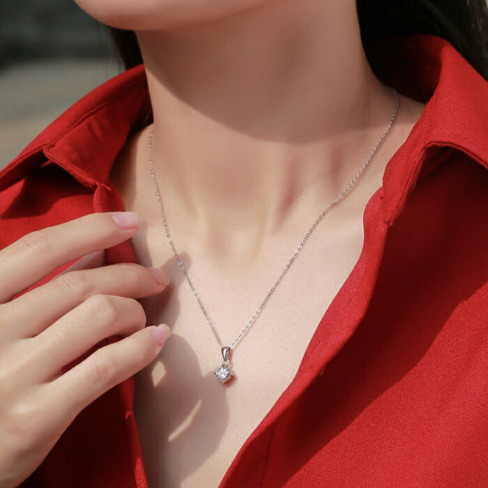 【ギフト対応】 ネックレス レディース Silver925 モアッサナイト シルバーネックレス シルバー RYS 送料無料 ギフト 誕生日 プレゼント バレンタイン 彼女 妻