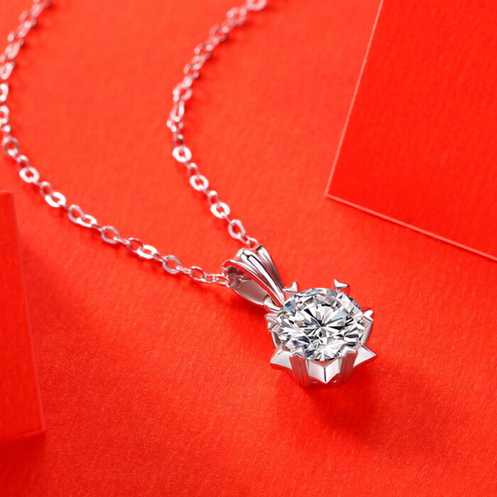 【ギフト対応】 ネックレス レディース Silver925 モアッサナイト シルバーネックレス シルバー RYS 送料無料 ギフト 誕生日 プレゼント バレンタイン 彼女 妻