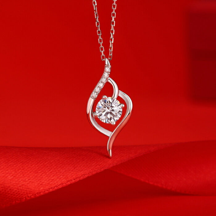 【ギフト対応】 ネックレス レディース Silver925 モアッサナイト シルバーネックレス シルバー RYS 送料無料 ギフト 誕生日 プレゼント バレンタイン 彼女 妻